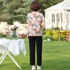 Stylish Summer Outfit for Mothers: Fashionable Two-Piece Set, Short-Sleeve, Ages 40-60, New Trendy Design.