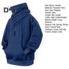 Men Winter Hoodie High Collar Neck Protection Hooded Pullover Long Sleeves with Big Pocket Elastic Cuffs And Hem Loose Daily Sport Top