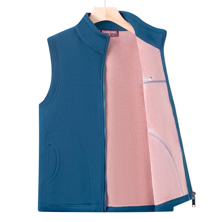 Middle-aged and Elderly Mothers Wear Vests In Winter Warm Vests and Fashionable Mothers Wear Half Turtleneck Tops for Elderly People In Winter