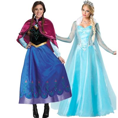 Halloween kostuum cosplay anime prinses anna elsa jurk volwassen jurk cosplay kostuum