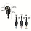 Power Drill Socket Adapter Set with 360 Degree Rotatable Hex Shank Driver Socket Adapter 105 Degree Right Angle Screwdriver Drill