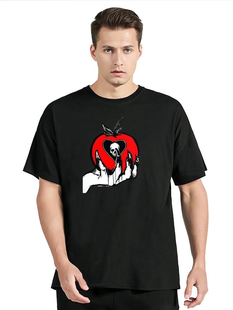 New Cotton T-Shirt Men Alkaline Trio With Black Top Klassisch Heartskull Casual Top TShirt Clothing Oversized Tees