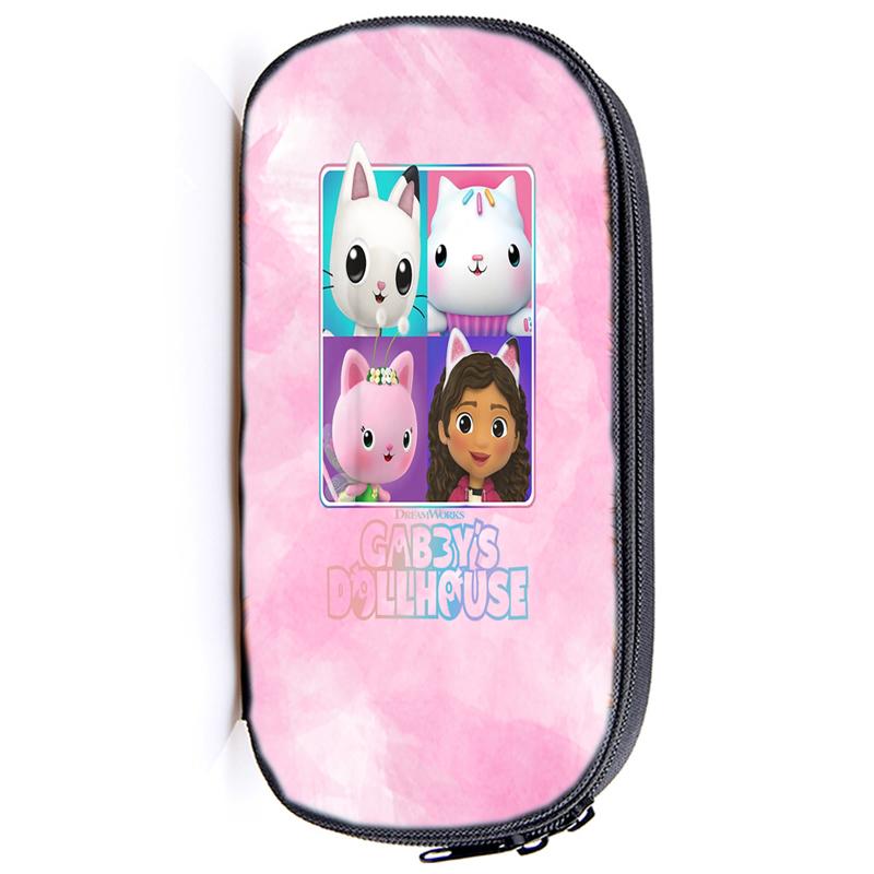 Casă de creion Gabby's Dollhouse Husă Gabby Cat pentru fete Cutie de pix de capacitate mare Organizator Rechizite școlare Accesorii de birou Geantă de papetărie
