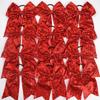 12Pcs 7.5' Bling Sparkly Glitter Sequins Pigtail Bows for Kid Girls Large Cheerleading Bows Ponytail Holder Elastic Hair Ties