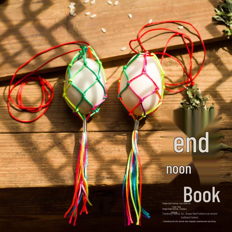 Handmade Five-Color Rope Egg Bag for Dragon Boat Festival