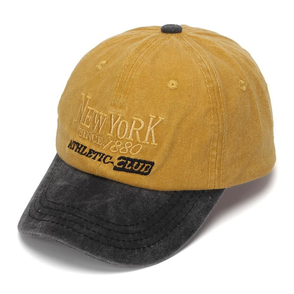 New York Embroidered Washed Cotton Baseball Cap Distressed Chlidren Sun Hat  For Boys Girls