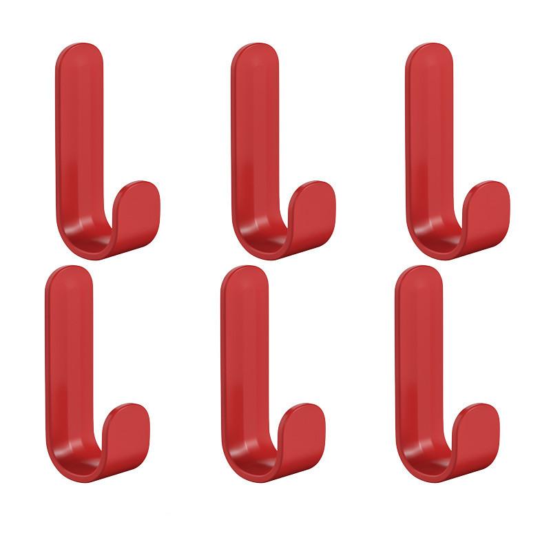 6pcs Towel Hook Self Adhesive Strong Wall Hooks Door Hanger Key Bag Coat Hook Holder Home Organizer Kitchen Bathroom Accessories