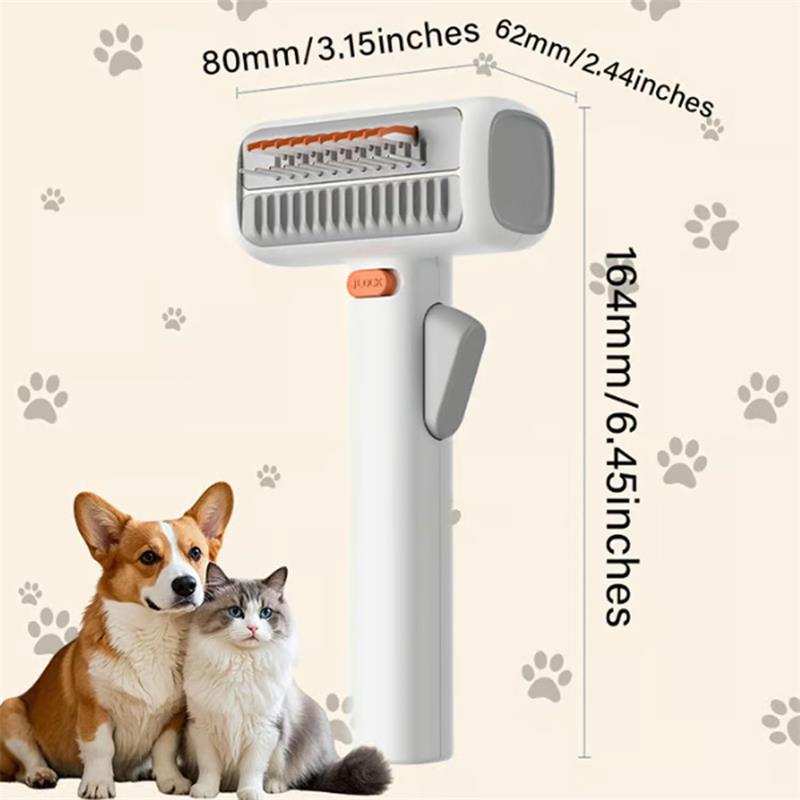2-in-1 Pet Self-Detangling & Grooming Comb - Professional Deshedding Tool fordog белый