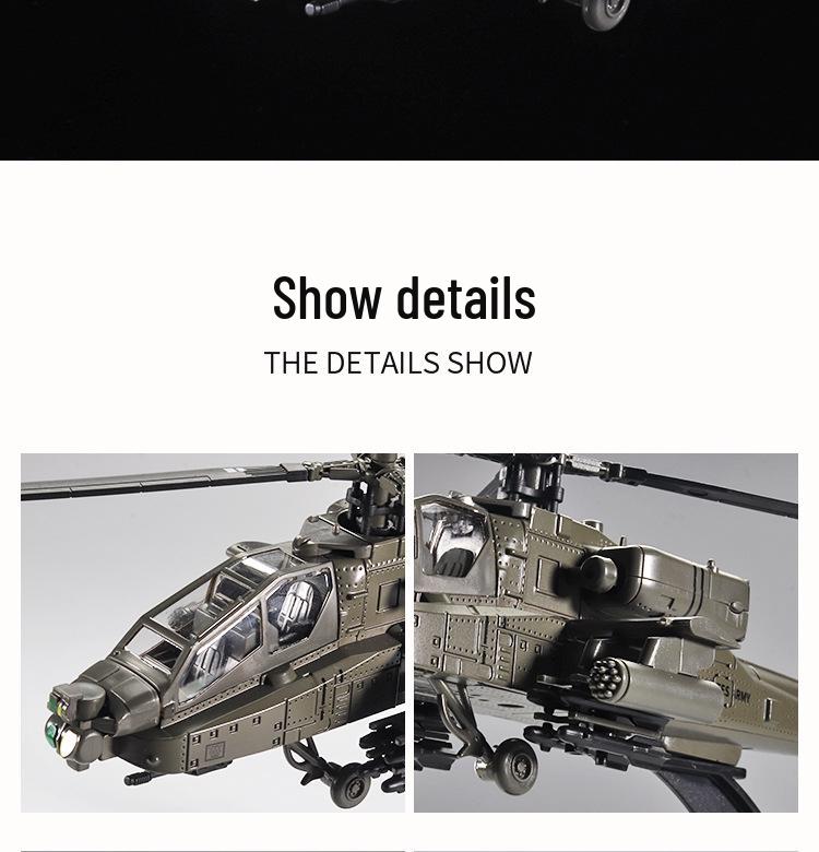 Apache Longbow Attack Helicopter Model Ornament