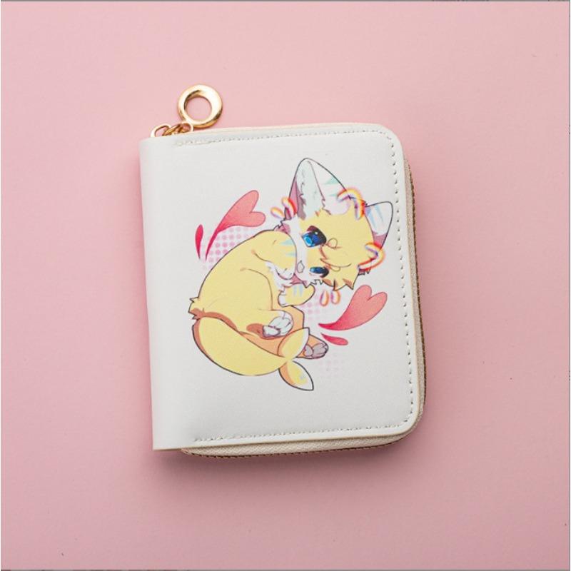 New Fresh and Sweet Women's Wallet Anime Cartoon Leather Embossed Wallet Change Bag Storage