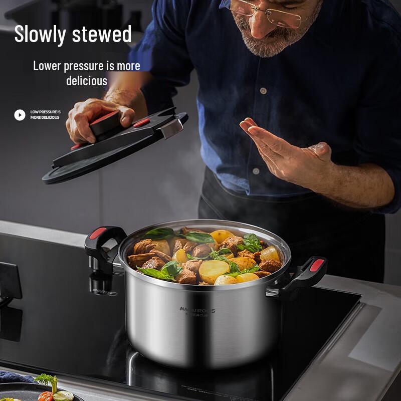 Macaiiroos 24cm Stainless Steel Micro-Pressure Soup Pot