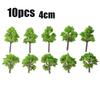 Scene Model Trees Decoration Diorama Display Green Plastic Props Railroad Resin 10pcs Scale Scenery Simulation DIY