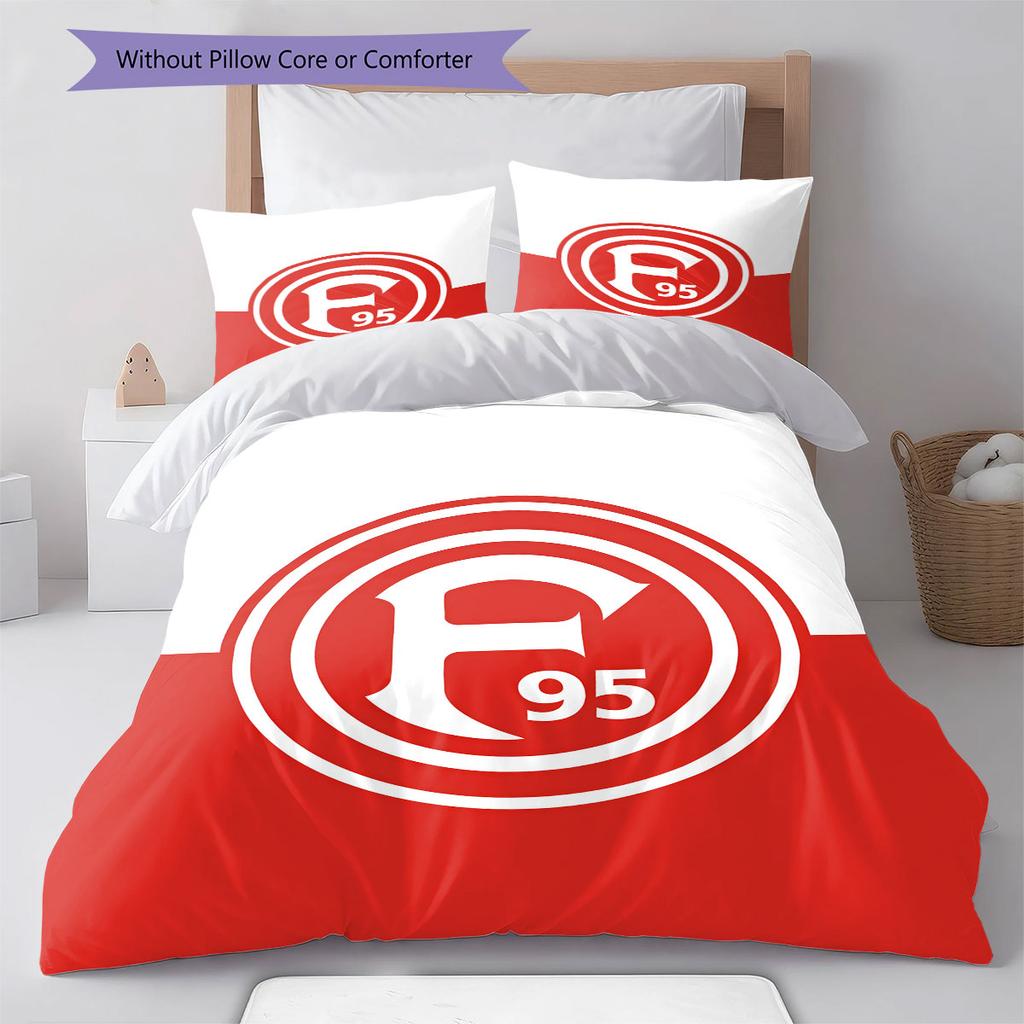 Fortuna Düsseldorf Bedding Quilt Set Quilt Cover Pillowcase Home Decoration Birthday Gift (1 * Duvet Cover + 2 * Pillowcase, Without Core)