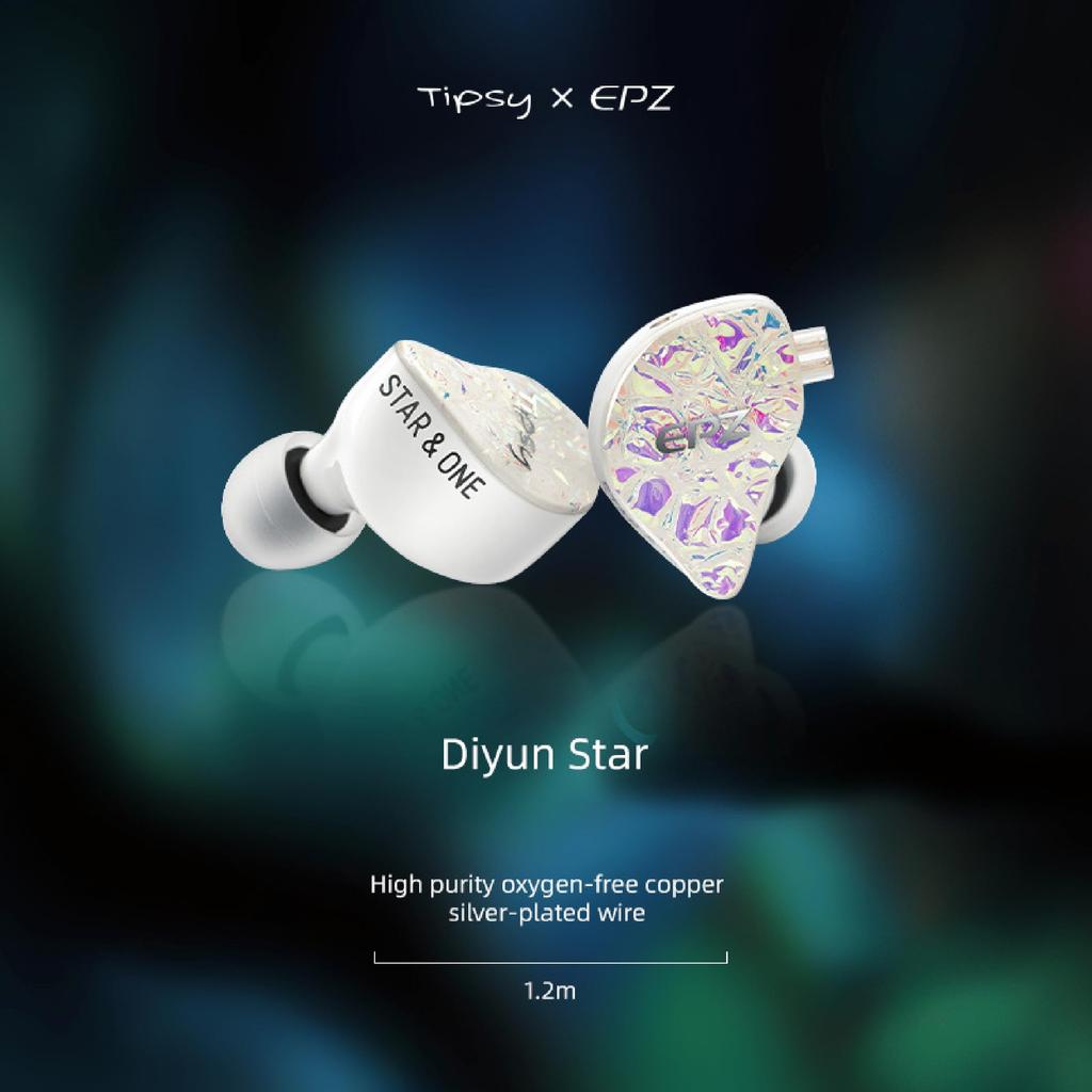 Hifi Kingdom Epz Tipsy Star One 10MM Dynamic Driver 3D Printing Medical Needle Copper Silver Plated Handmade EPZ TIPSY Collaboration Monitor Star One