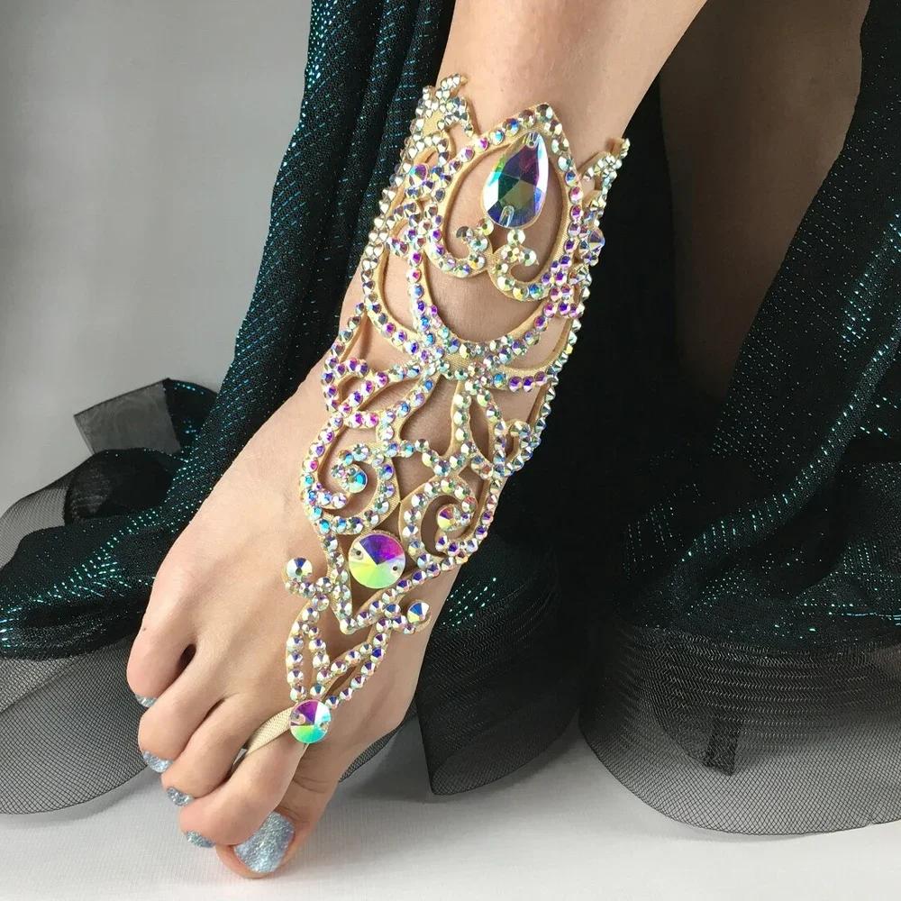

Stonefans Hollow Crystal Belly Dance Ankle Band Аксессуары для выступлений Модные женские босоножки для босых ног Ankle Band Design Jewelry