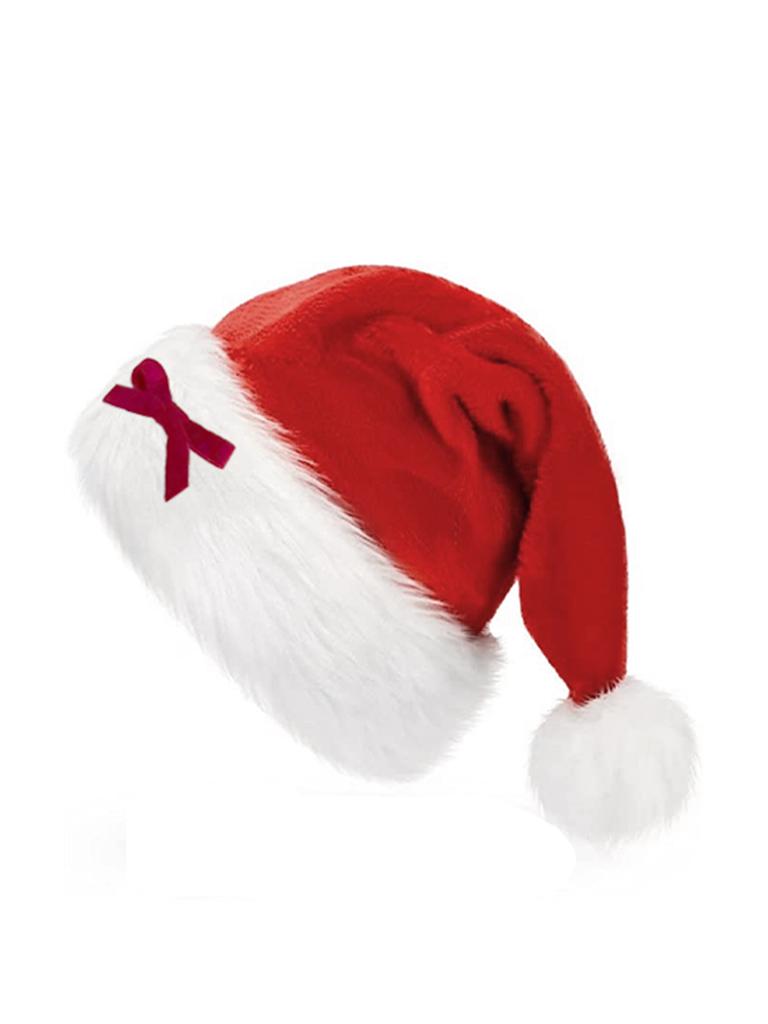 1pc Plush Christmas Hat, Christmas Party Hat, Men's and Women's Christmas New Year Party, Christmas Party Decorative Hat