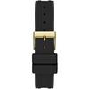 Guess Gold Dial Black Silicone Strap Women's Quartz Watch - GW0034L1