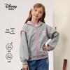 Disney Girls' Hooded Zip-Up Sweatshirt Jacket - Light Heather Grey