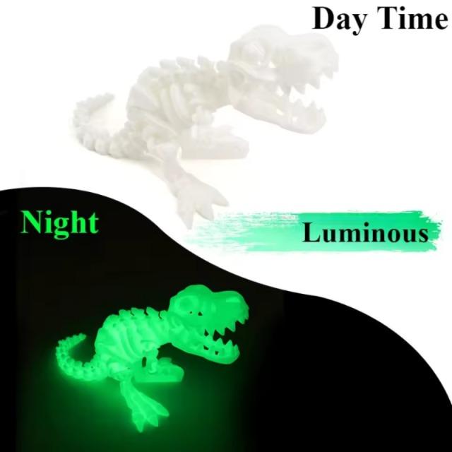 3D-gedruckter Drachen-Dinosaurier Fidget Toy, Rotierendes, bewegliches Bastelmodell, Geburtstagsgeschenk für Kinder & Schreibtisch-Landschaftsdekoration