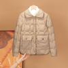 Shirt collar winter new down jacket women's short light casual fashion versatile down jacket tide