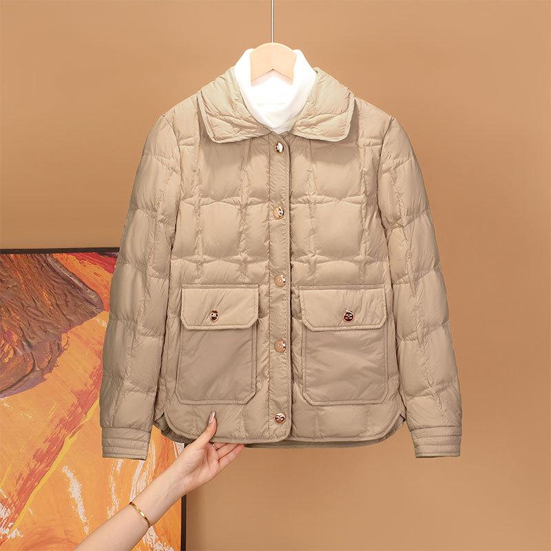 Shirt collar winter new down jacket women's short light casual fashion versatile down jacket tide