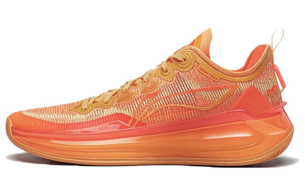 Li Ning Liren 3 V2 Evening Glow Flat Low top Basketball Shoes Men s Orange ABAT057-5 40