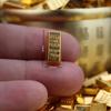 Gold Sand Alloy Ingot Basin Ornament for Wealth Attraction & Home Gifts
