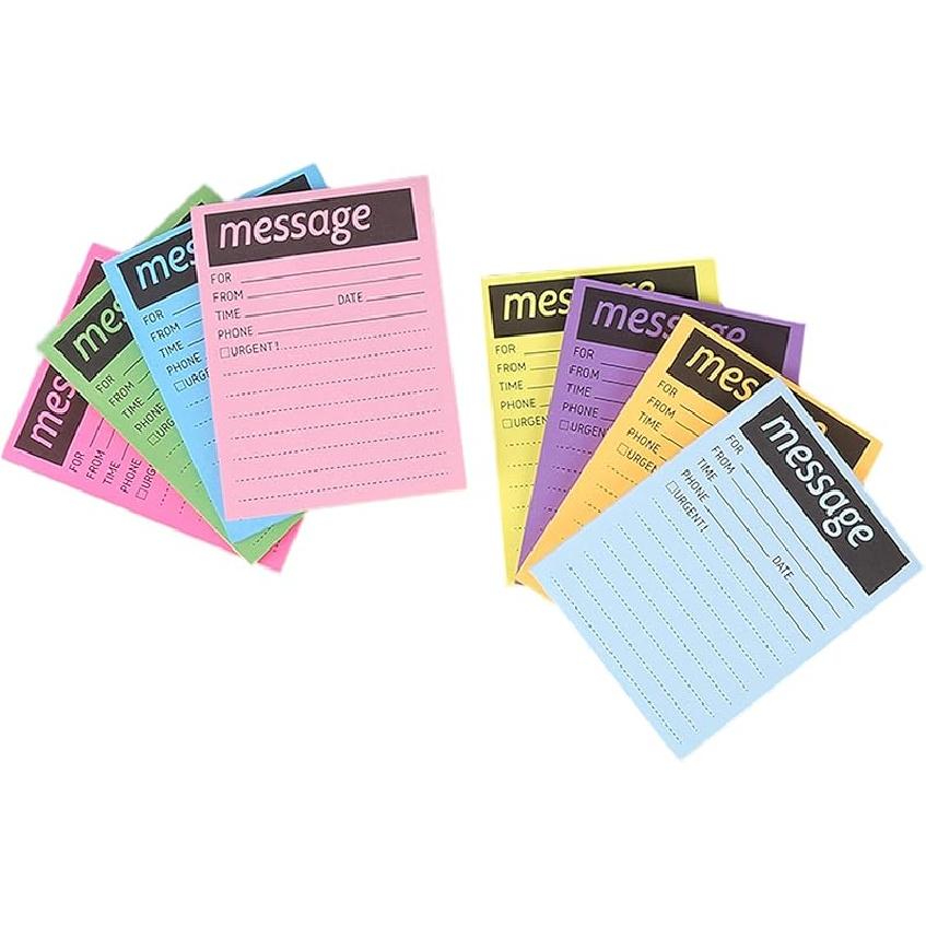 8 Colors While You were Out One-Sided Note Pads,Sticky Note Pads,Message Pads for Work Call,Home Office School Supplies 9pcs Message