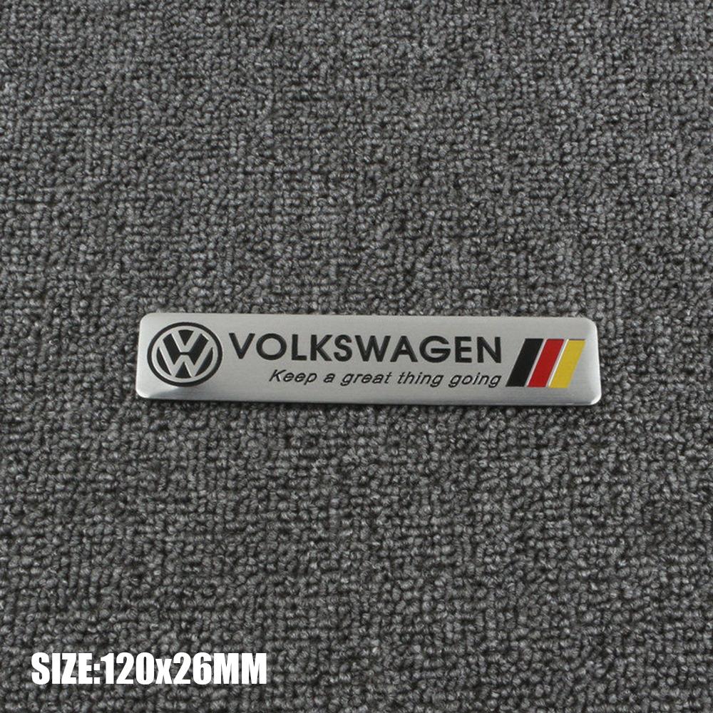 RUNTB1 1Pc 3D Metal Stickers Car Body Trunk Decal For VW Golf GTI Tiguan Jetta Transporter Passat T5 Polo Touran Scirocco Arteon T-ROC