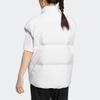 Adidas White Down Vest With Solid Color Printed Logo And Zipper Stand Collar Women Vests HR5238