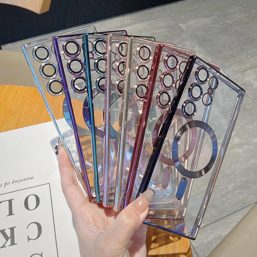 Samsung S25EDGE Mobile Phone Case CD Pattern Galaxy S24 Ultra Magnetic Plating Case A56 Suitable for A16