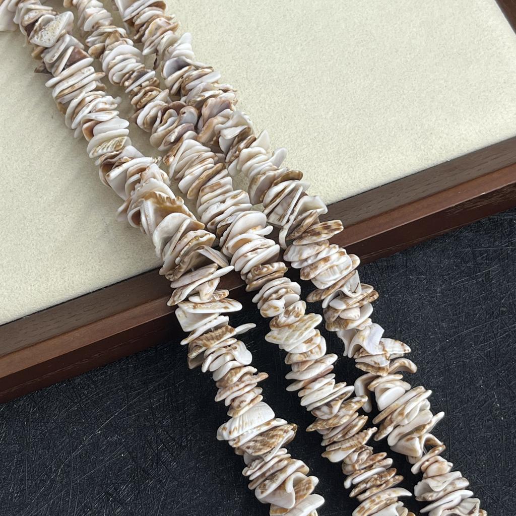 Unique Natural 8-9mm Irregular Shell Chip Beads Strand 38cm, Bohemian Beach Vibe Loose Beads for DIY Necklace Bracelet Jewelry Making Supplies