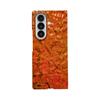 Applicable to Samsung galaxyzfold1 mobile phone case electroplating orange new Z Fold1 personalized hard case Z Fold1 flip folding screen
