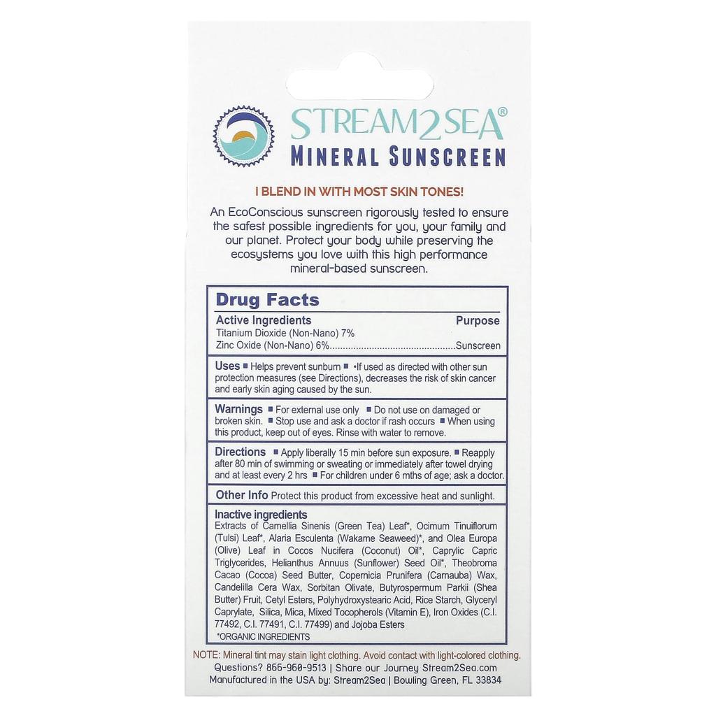 Stream2Sea, Ecostick Sunscreen Tint, Spf 35+, Neutral, 14G(0.5Oz)