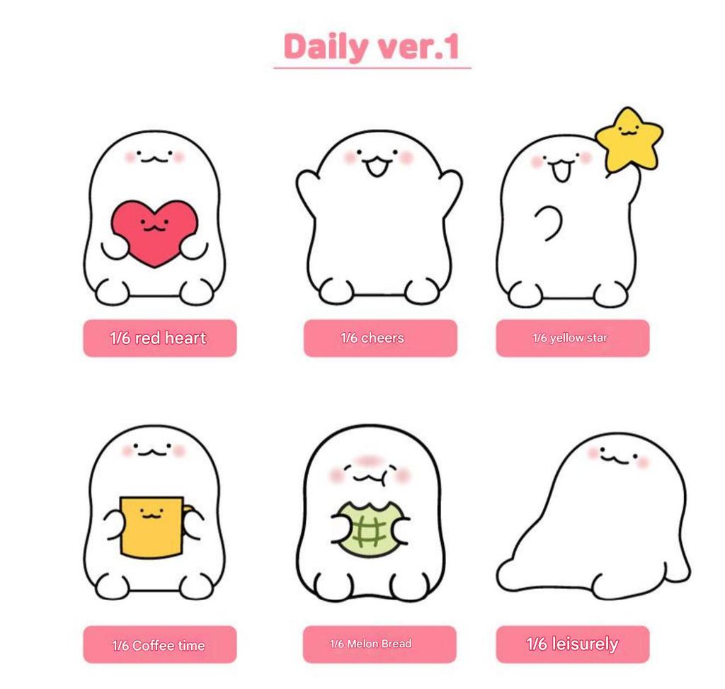 Anonymous Figure 6 Types Full Set [Cute Anonymous Mini Kidult Toy]