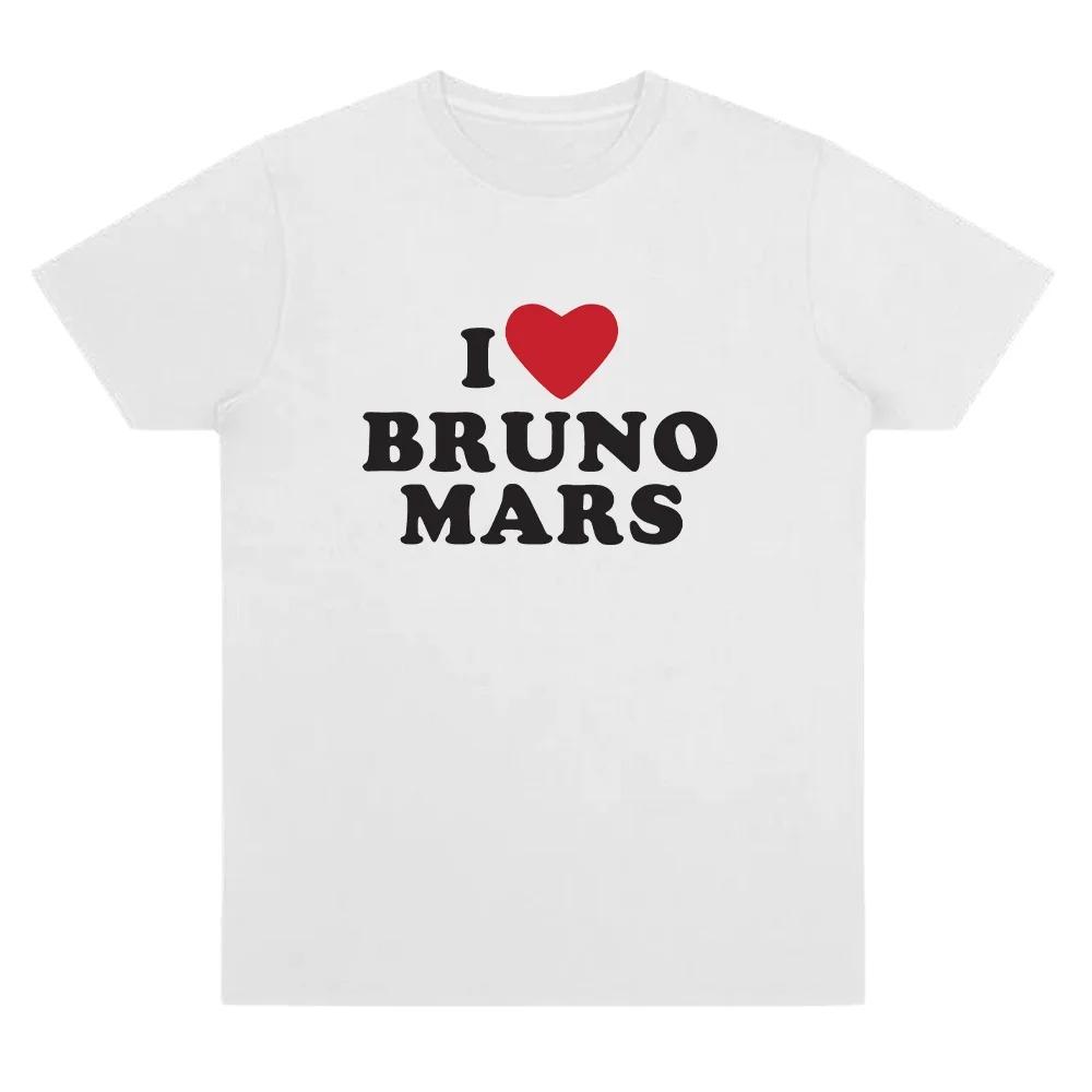 2026 I Heart Bruno Mars Maglietta Morbida Merchandising di Bruno Mars T-shirt Donna Uomo Cotone Casual a Manica Corta Top Basici per l'Uso Quotidiano