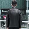 Spring and Autumn New Men's Genuine Leather Jacket Men's Goat Leather Jacket Lapel Business Dad Casual Jacket Versatile