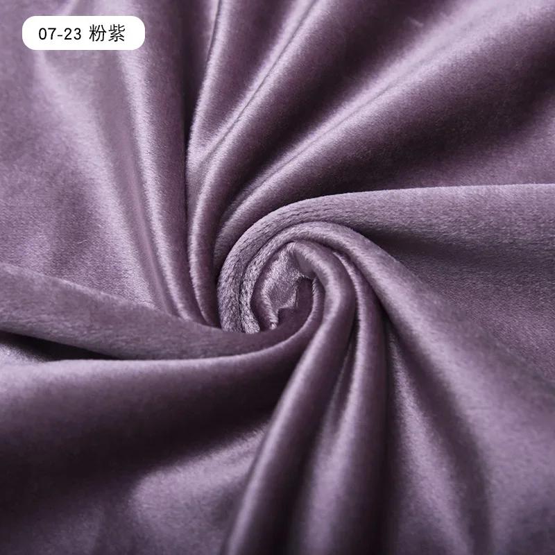 High Quality Thickend Velvet Fabric Soft By The Meter for Sofa Covers Pillowcases Curtain Sewing Velour Cloth Anti-wrinkle Blue