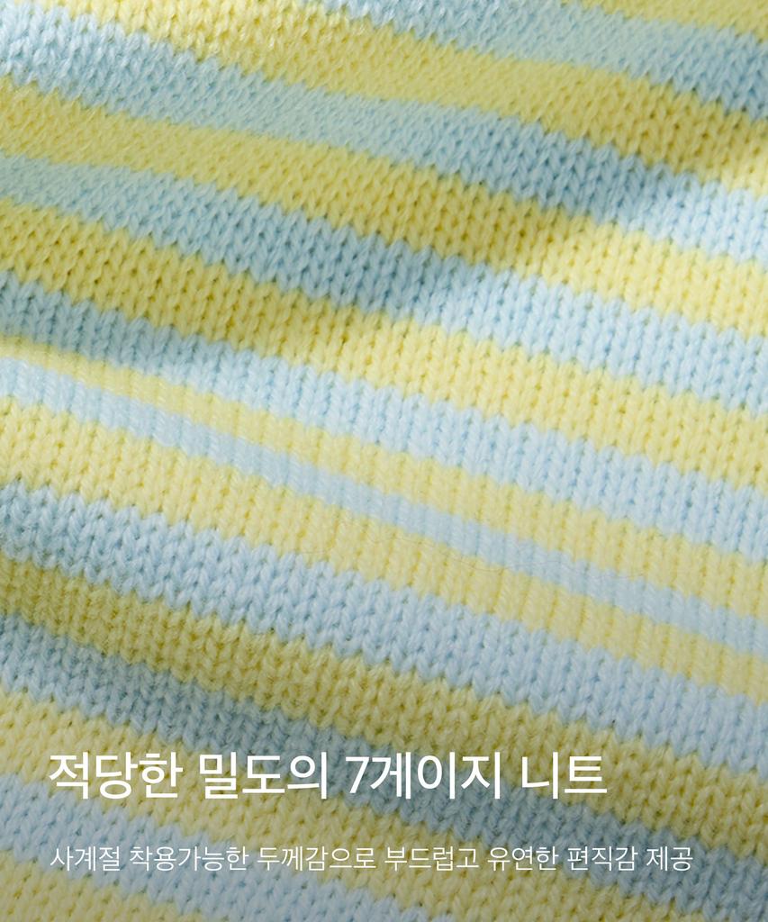 CGP (Women) V-Neck Striped Knit_Yellow