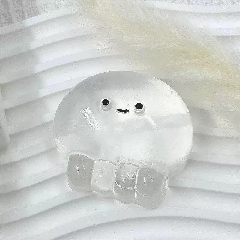 Jellyfish Squishy Kawaii Animal Sea Toy Stress Relief Soft Slow Rising Sensory Fidget Toy Anxiety Pull Focus Desk Accessory Gift