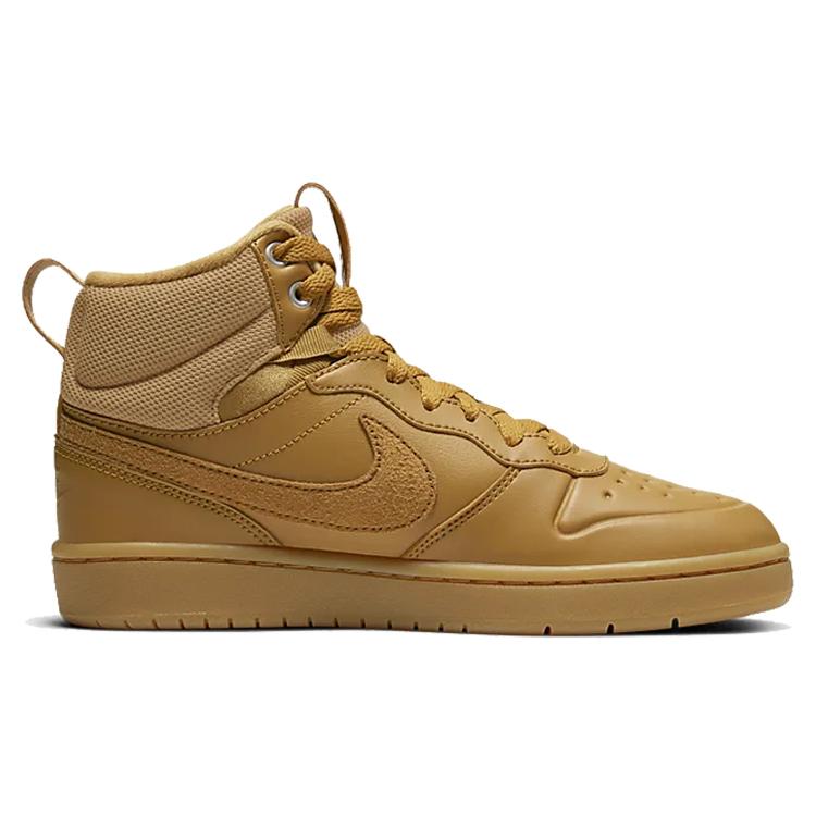 New Nike Court Borough Mid 2 Boot Wheat GS BQ5440-700