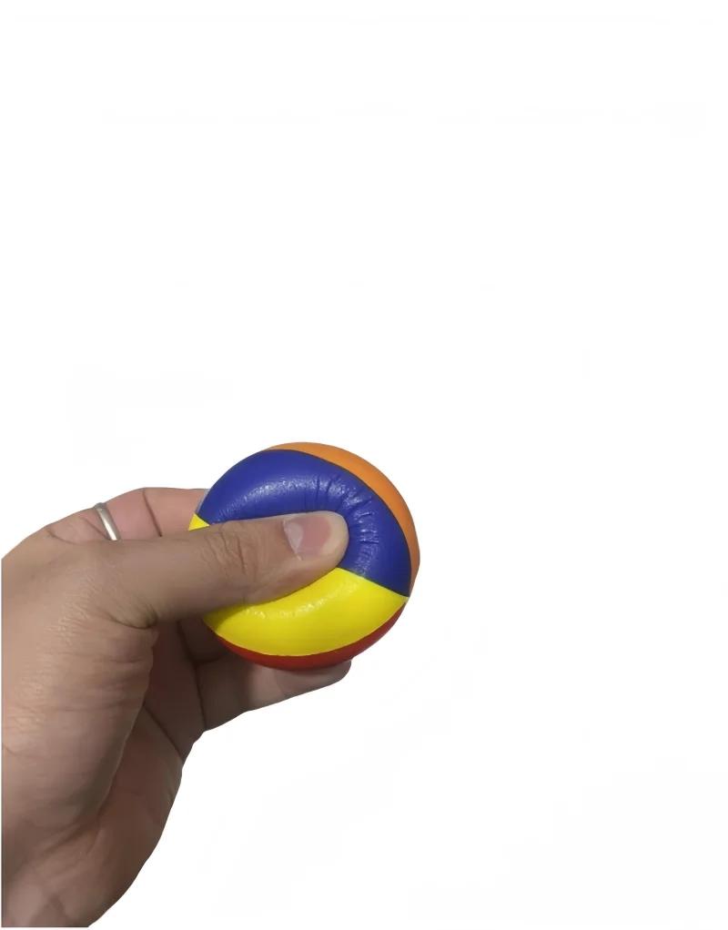 12Pcs Pu Sponge Pressure Beach Soft Ball Compression Decompression Toy Children'S Pu Foam Soothing Toy Wrist Sports Prop Ball