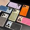 Square Crystal Lens Denim Case for iPhone 17 Pro Max/16 Pro Full Coverage 14/15