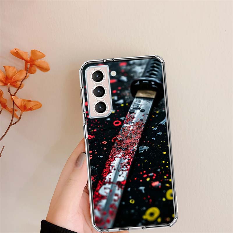 

Tang Dao Warrior Sword Clear Phone Cases for Samsung S26 Ultra Galaxy S25 Edge S24 S23 FE S21 Plus S20 S22 S10 Cover Patterned C Samsung S22