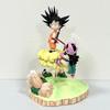 11CM Anime Dragon Ball Figure Son Goku Chichi Scene Anime Model Toy Doll Desktop Ornaments Action Figure PVC