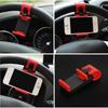 Support Universel - EURO MEGA - Clip de Volant - Plastique Rouge - Compatible iPhone et Samsung