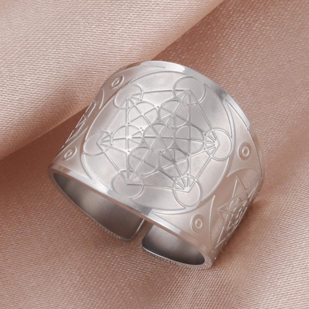 

Dawapara Seven Archangels Seal Ring Stainless Steel Kabbalah Protection Amulet Talisman Solomon Secret of Universe 10