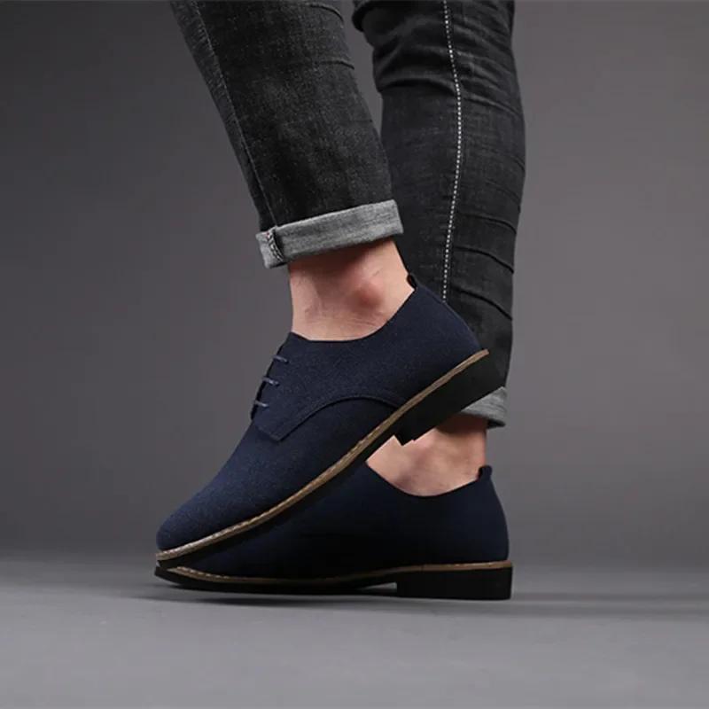 Men Casual Shoes Lace Up Oxfords Business Formal Dress Leather Shoes Derby Shoe Black Platform Sneakers
