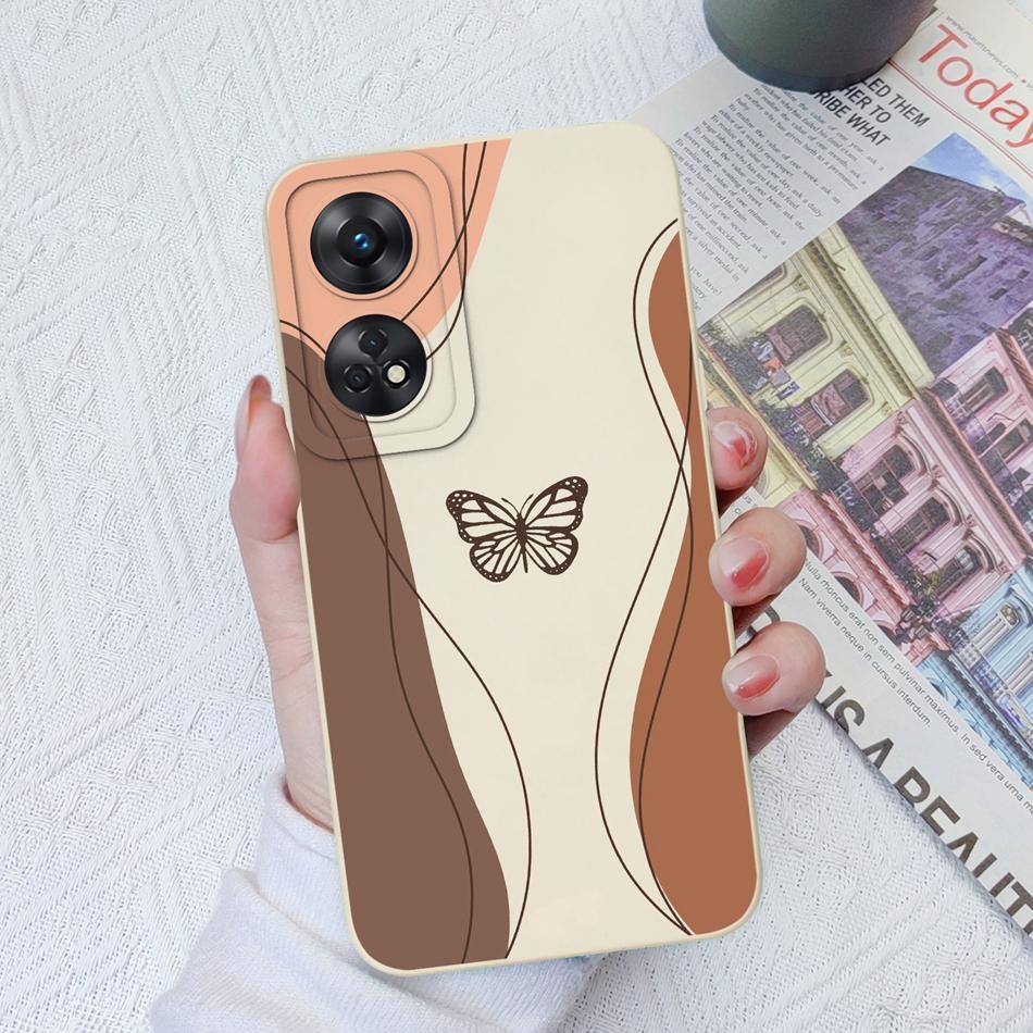 Per Custodia Telefono Oppo Reno 8T 8Z Cuore Amore Protezione Fotocamera Morbido Silicone Liquido Copertura Posteriore Per OPPO Reno8T 4G 5G 8 Lite Guscio