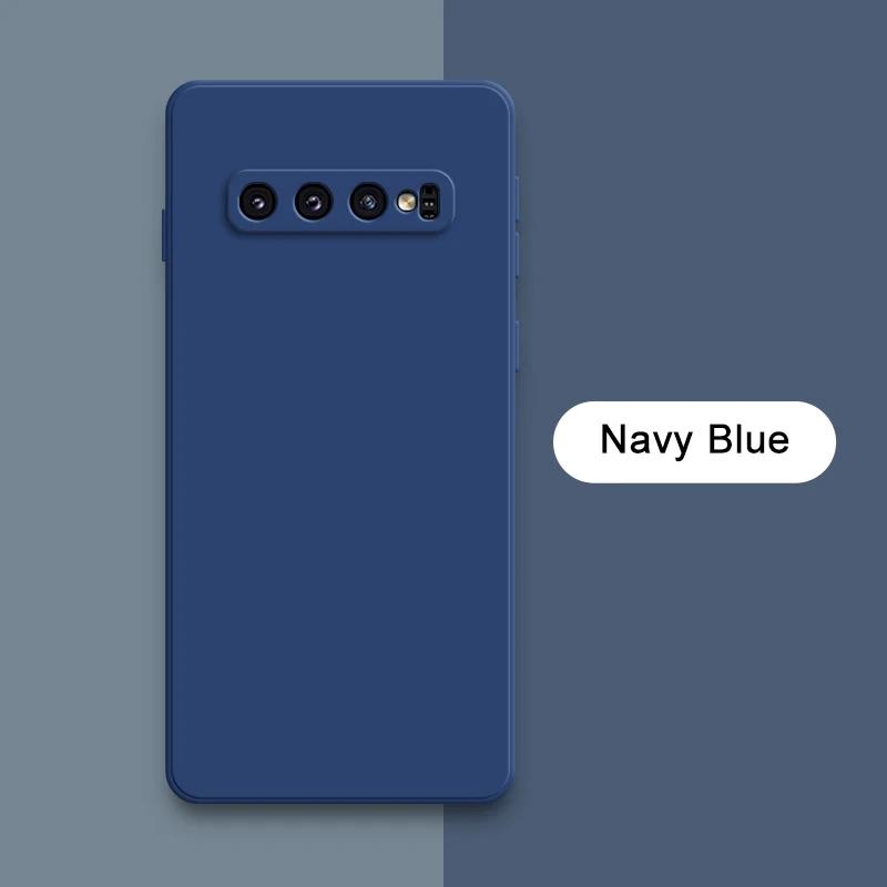 

Оригинальный жидкий силиконовый чехол для Samsung Galaxy S8 S9 S10 Plus S10E Soft Candy Back Cover S8Plus S9Plus S10Plus E Fundas Samsung S10 темно-синий